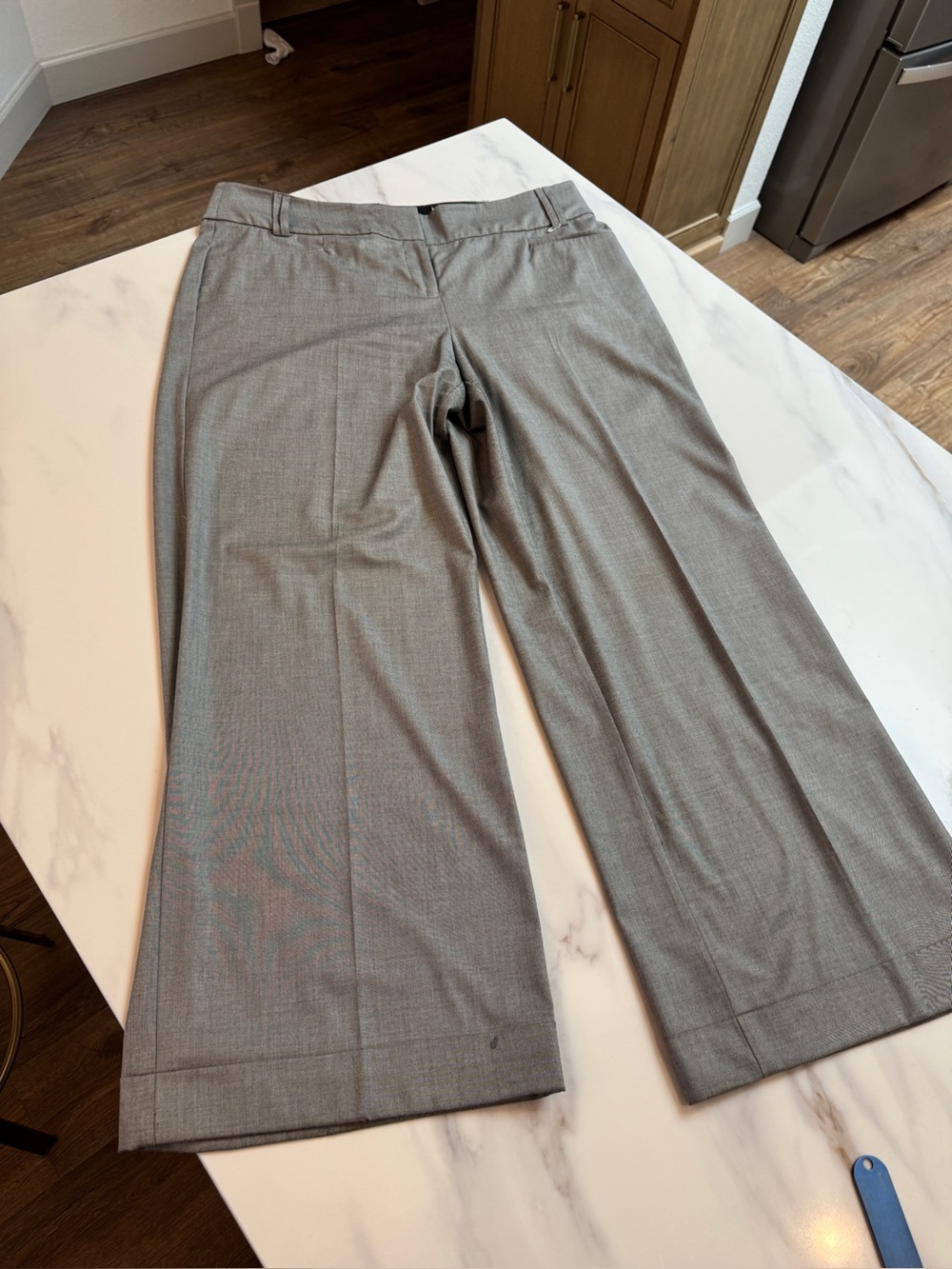 Lane Bryant Light Gray Extra Wide-Leg Dress Pants Extra Long Length 18T Tall Siz